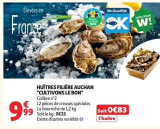 Huîtres filière Auchan "Cultivons le bon"