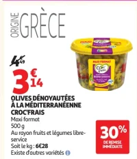 OLIVES DÉNOYAUTÉES À LA MÉDITERRANÉENNE CROC'FRAIS