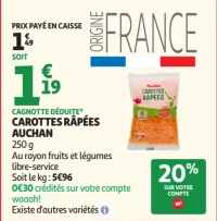 CAROTTES RÂPÉES AUCHAN
