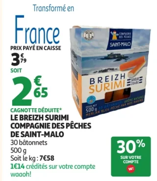Le Breizh Surimi Compagnie des Pêches de Saint-Malo