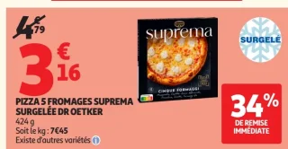 Pizza 5 Fromages Suprema Surgelée Dr Oetker
