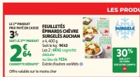 Feuilletés Épinards Chèvre Surgelés Auchan
