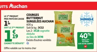 Courges Butternut Surgelées Auchan