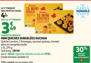 MINI QUICHES SURGELÉES AUCHAN