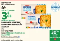 BRANDADE DE MORUE PARMENTIER SURGELÉE AUCHAN
