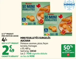 MINI FEUILLETÉS SURGELÉS AUCHAN