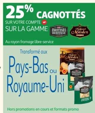 Gamme de Fromages British Heritage et Holland Master