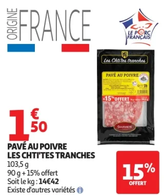 Pavé au poivre Les Cht'ites Tranches