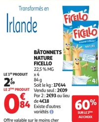 Bâtonnets nature Ficello