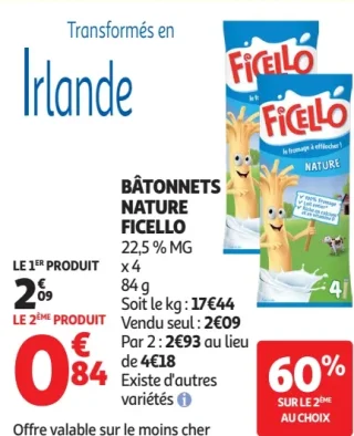 Bâtonnets nature Ficello