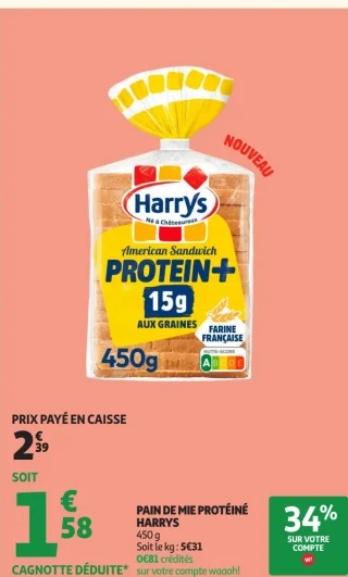 Pain de mie protéiné Harry's