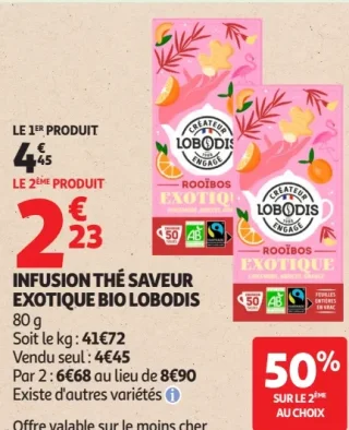 INFUSION THÉ SAVEUR EXOTIQUE BIO LOBODIS