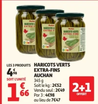 Haricots Verts Extra-Fins Auchan