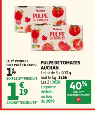 Pulpe de Tomates Auchan