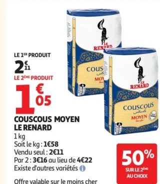 Couscous Moyen Le Renard