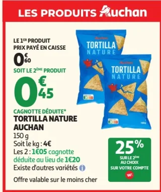 Tortilla Nature Auchan