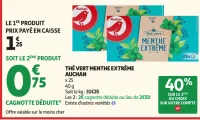Thé vert Menthe Extrême Auchan