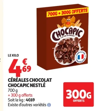 Céréales chocolat Chocapic Nestlé