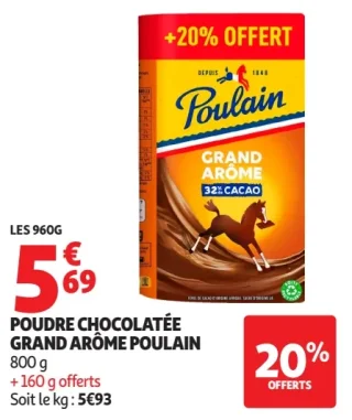 Poudre chocolatée Grand Arôme Poulain