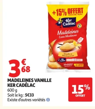 Madeleines Vanille Ker Cadélac