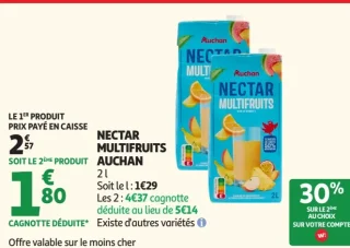 Nectar multifruits Auchan