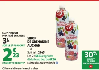 Sirop de Grenadine Auchan