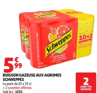 Boisson Gazeuse aux Agrumes Schweppes