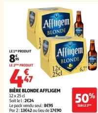 BIÈRE BLONDE AFFLIGEM 12 x 25 cl