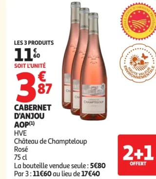 Cabernet d'Anjou AOP Château de Champteloup Rosé