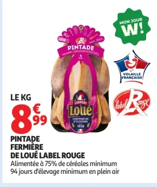 Pintade fermière de Loué Label Rouge