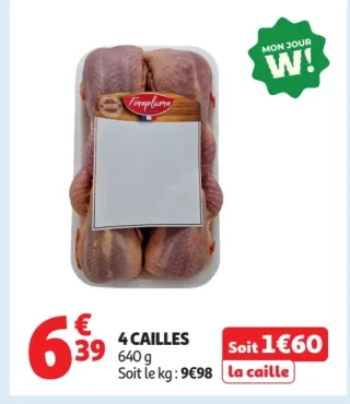 4 cailles Fineplume