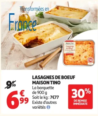 Lasagnes de boeuf Maison Tino
