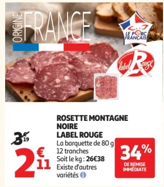 Rosette Montagne Noire Label Rouge