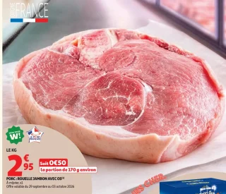 Porc : rouelle jambon avec os