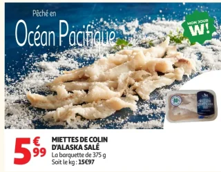 Miettes de colin d'Alaska salé
