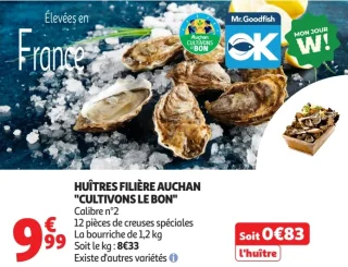 Huîtres Filière Auchan "Cultivons le bon"