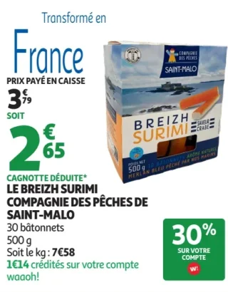Le Breizh Surimi Compagnie des Pêches de Saint-Malo