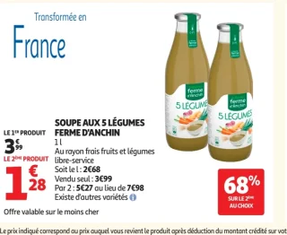 Soupe aux 5 légumes Ferme d'Anchin