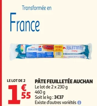 Pâte Feuilletée Auchan