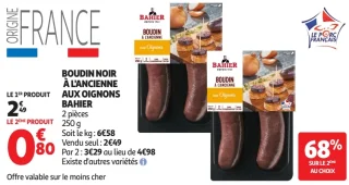 Boudin Noir à l'ancienne aux oignons Bahier
