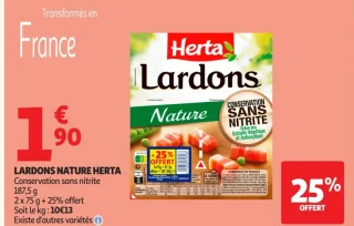 Lardons Nature Herta Conservation sans nitrite