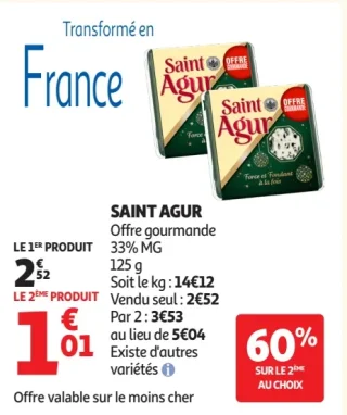 Saint Agur Offre gourmande