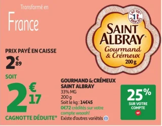 Fromage Gourmand & Crémeux Saint Albray