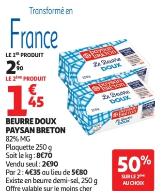 BEURRE DOUX PAYSAN BRETON