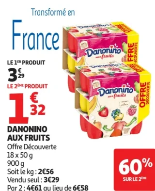 DANONINO AUX FRUITS Offre Découverte