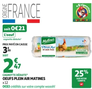 OEUFS PLEIN AIR MATINES x 12