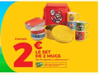 Le set de 2 mugs Super Mario