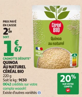 Quinoa au naturel Céréal Bio
