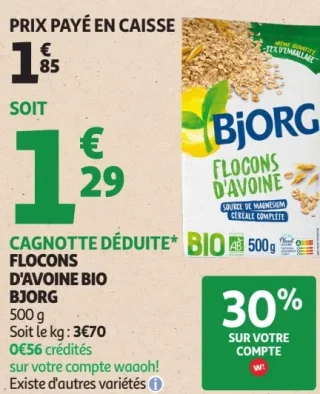 Flocons d'avoine bio Bjorg