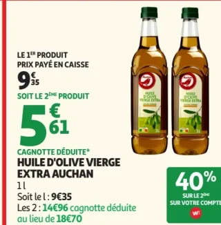 HUILE D'OLIVE VIERGE EXTRA AUCHAN
